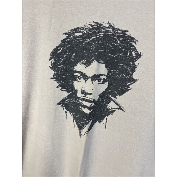 Vintage Y2k Jimi Hendrix Shirt 2005 Experience Rock Portrait Tan Adult Large - Picture 2 of 6